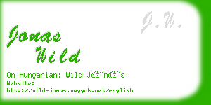 jonas wild business card